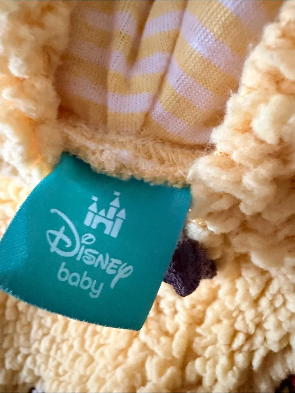 Disney Yellow Winnie the Pooh Sherpa Hooded One-Piece